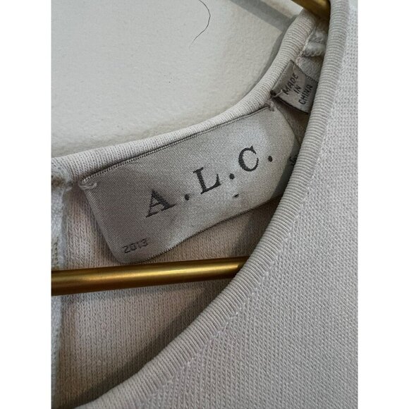 A.L.C. Knit top White XS Peplum Blouse - Picture 4 of 14